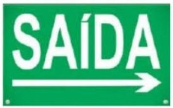 PLACA SAIDA SEM SETA VERDE NEW SLIM