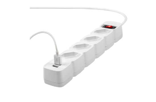 PROTETOR E. C/ 4 TOMADAS EPE 204 USB BR