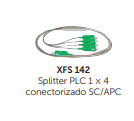 SPLITTER BALANCEADO 1X4 SC/APC XFS 142 