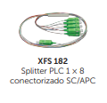 SPLITTER BALANCEADO 1X8 SC/APC XFS 182