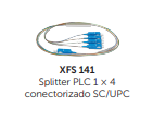 SPLITTER BALANCEADO 1X4 SC/UPC XFS 141