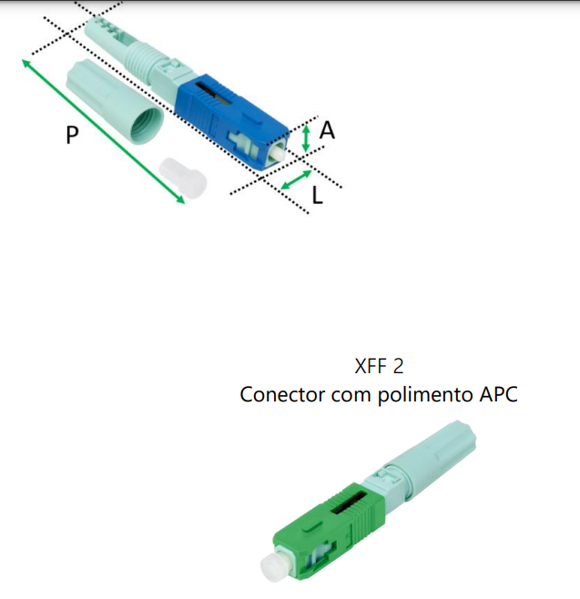 CONECTOR FIBRA DE CAMPO SC/APC- XFF 2S